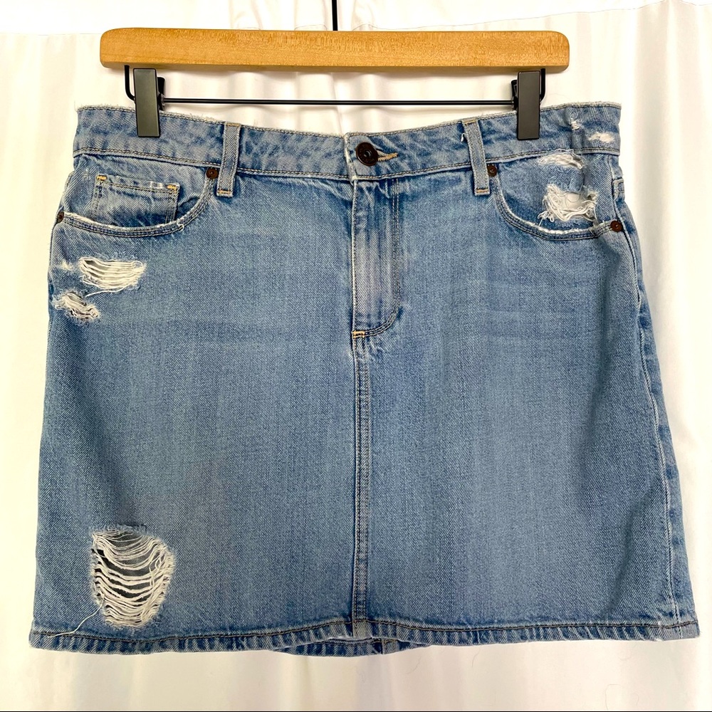 Paige Denim Serena Deconstructed Mini Skirt  Size 29